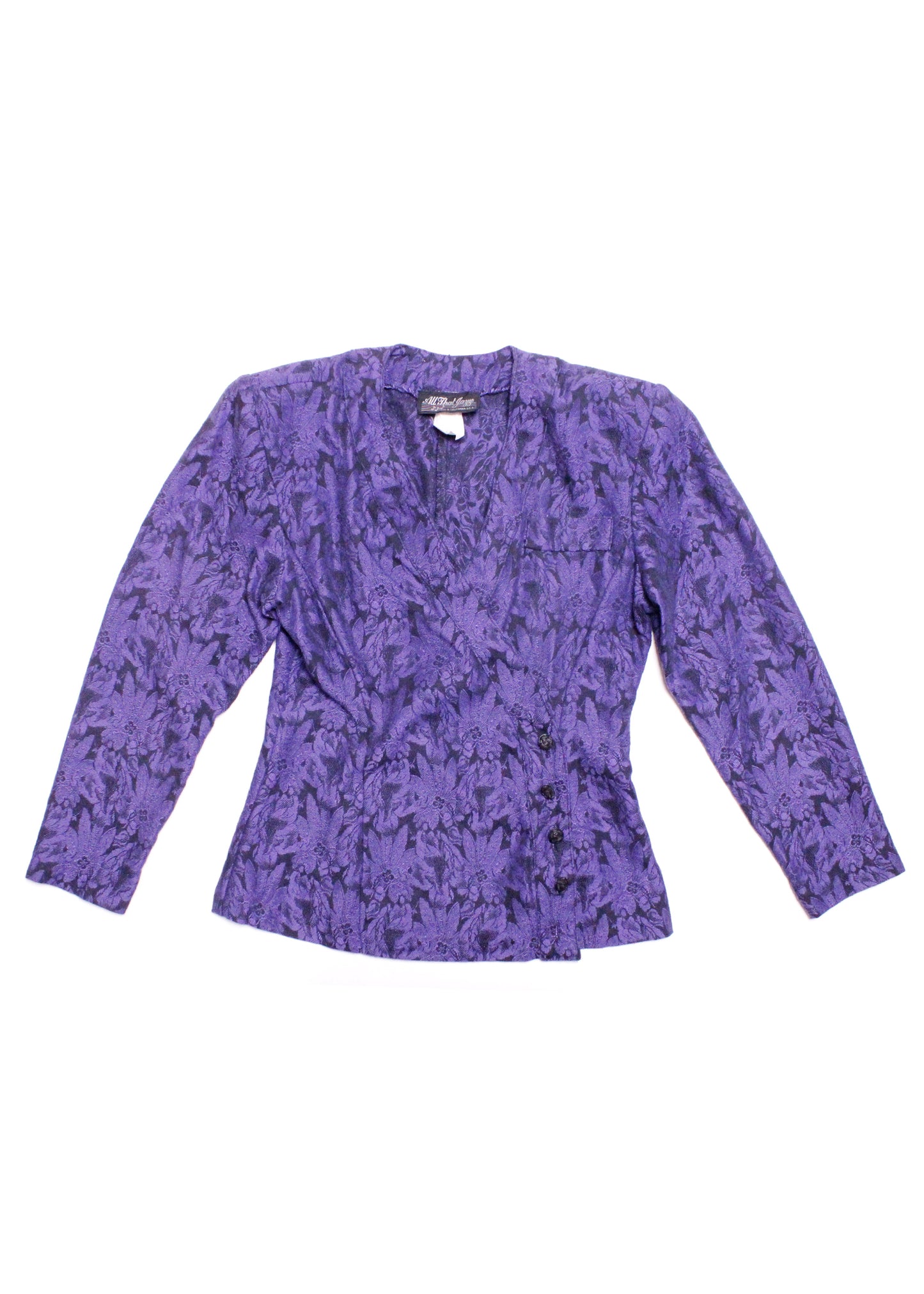All That Jazz Eighties/Nineties Purple Jacquard Jacket
