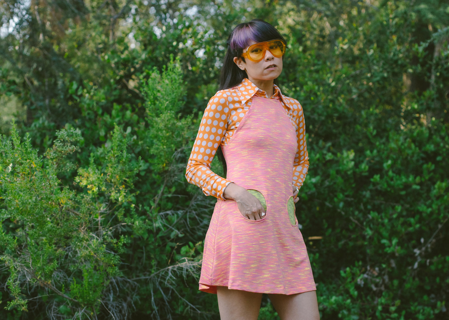 Spaceracer Dress in Hypercoral
