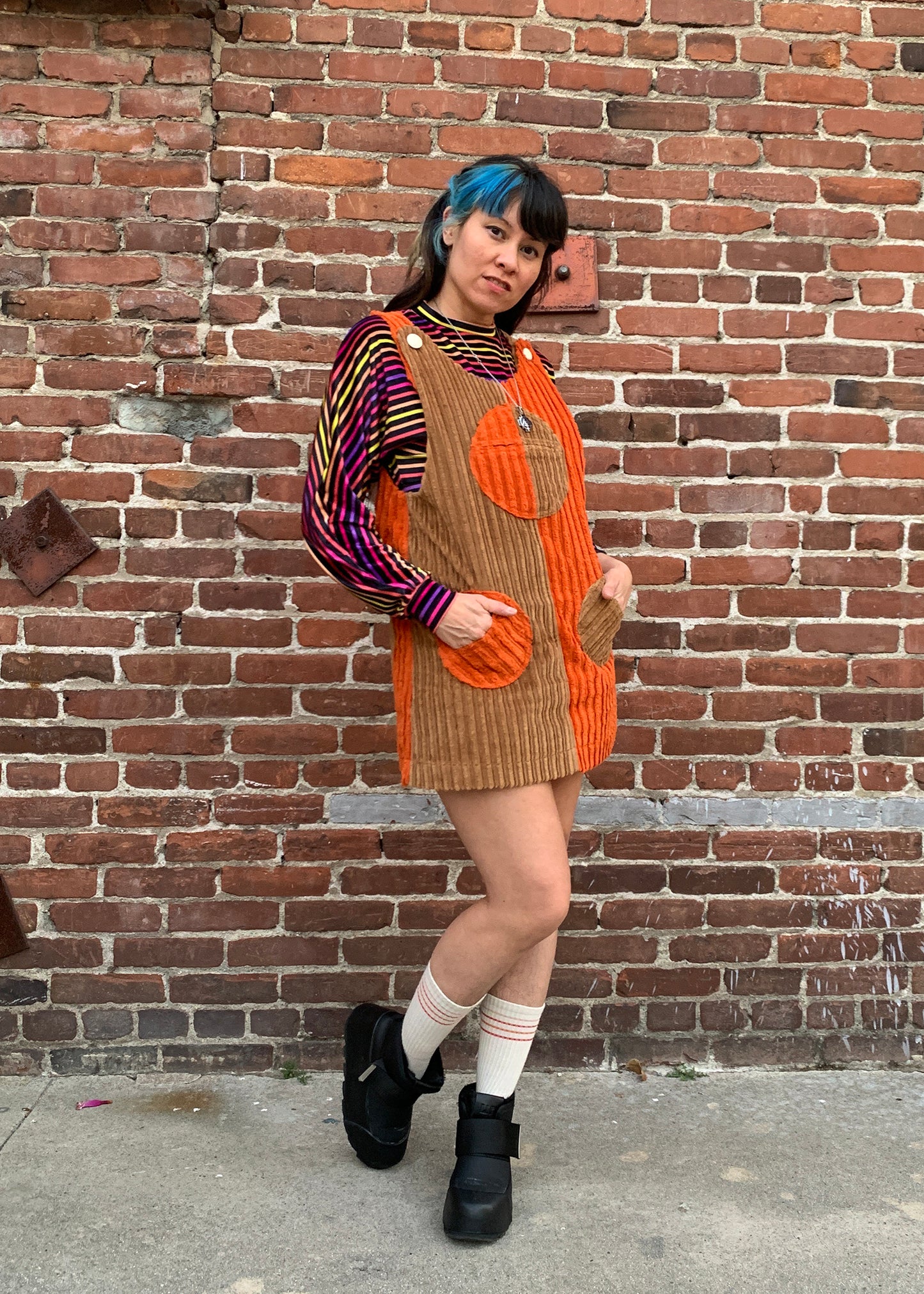 Praxis Long Sleeve Top In Roller Boogie Stripe