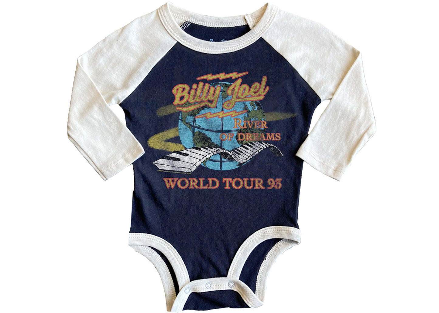 Billy Joel River of Dreams Raglan Baby Onesie