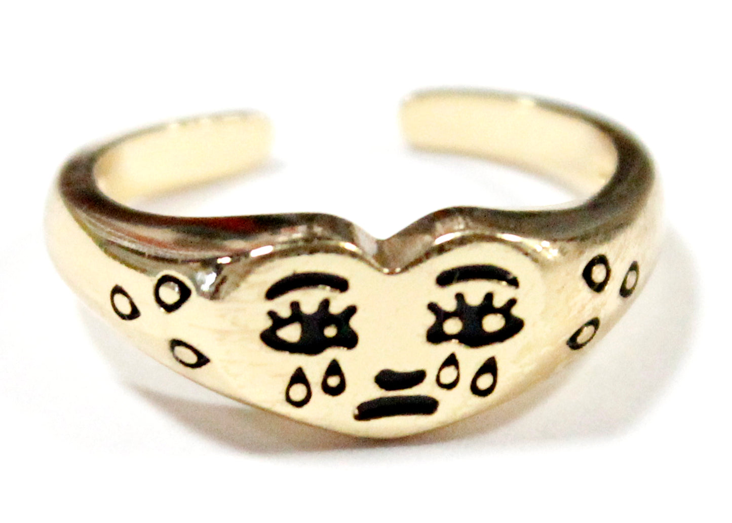 Crying Heart Ring in Gold