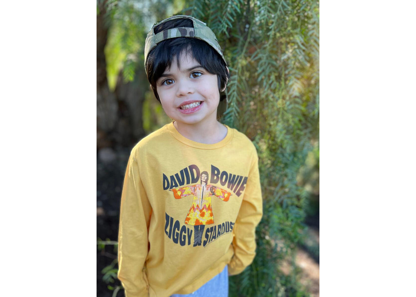 David Bowie Ziggy Stardust Sunset Long Sleeve Kids Tee