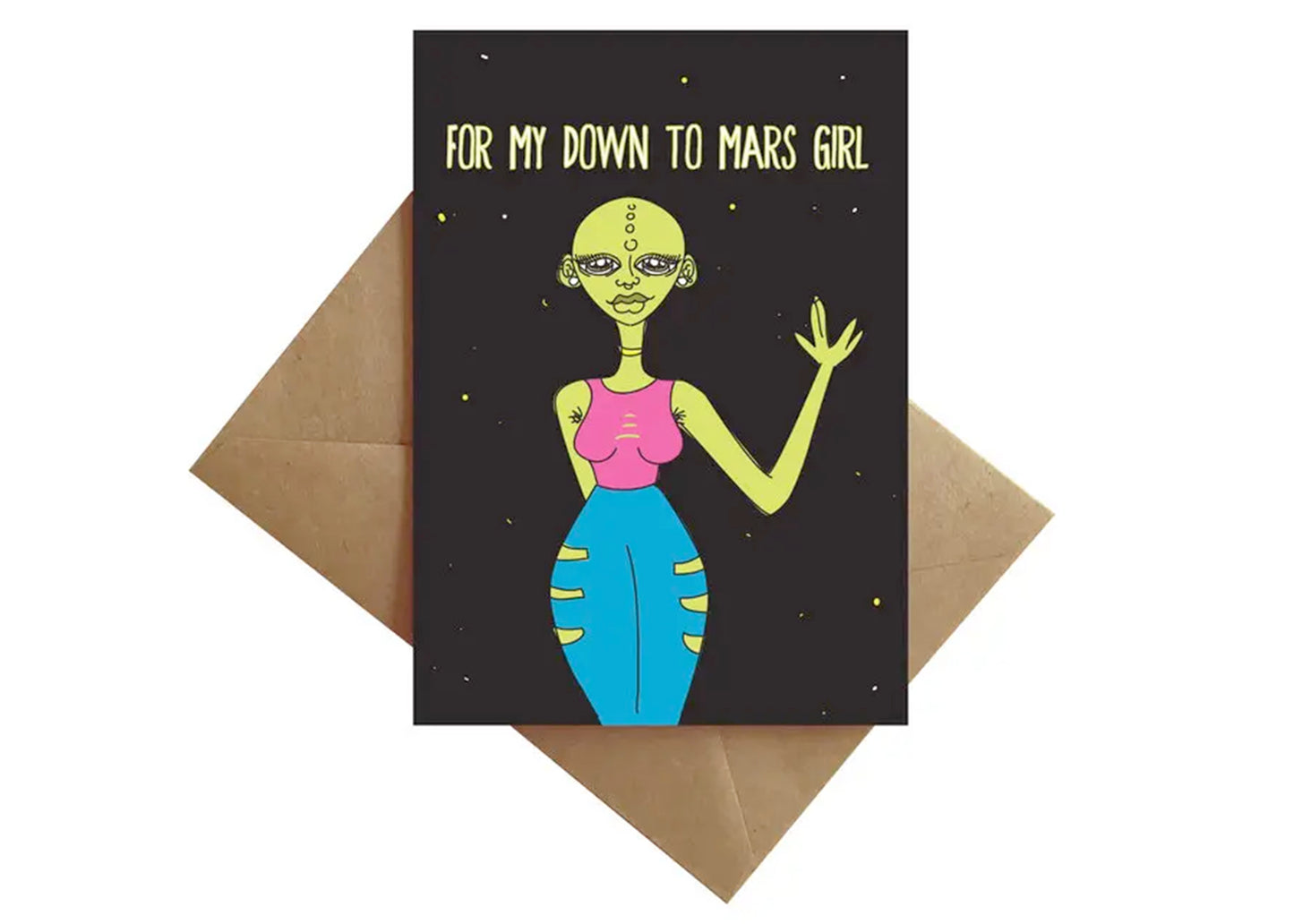 Down To Mars Girl Card