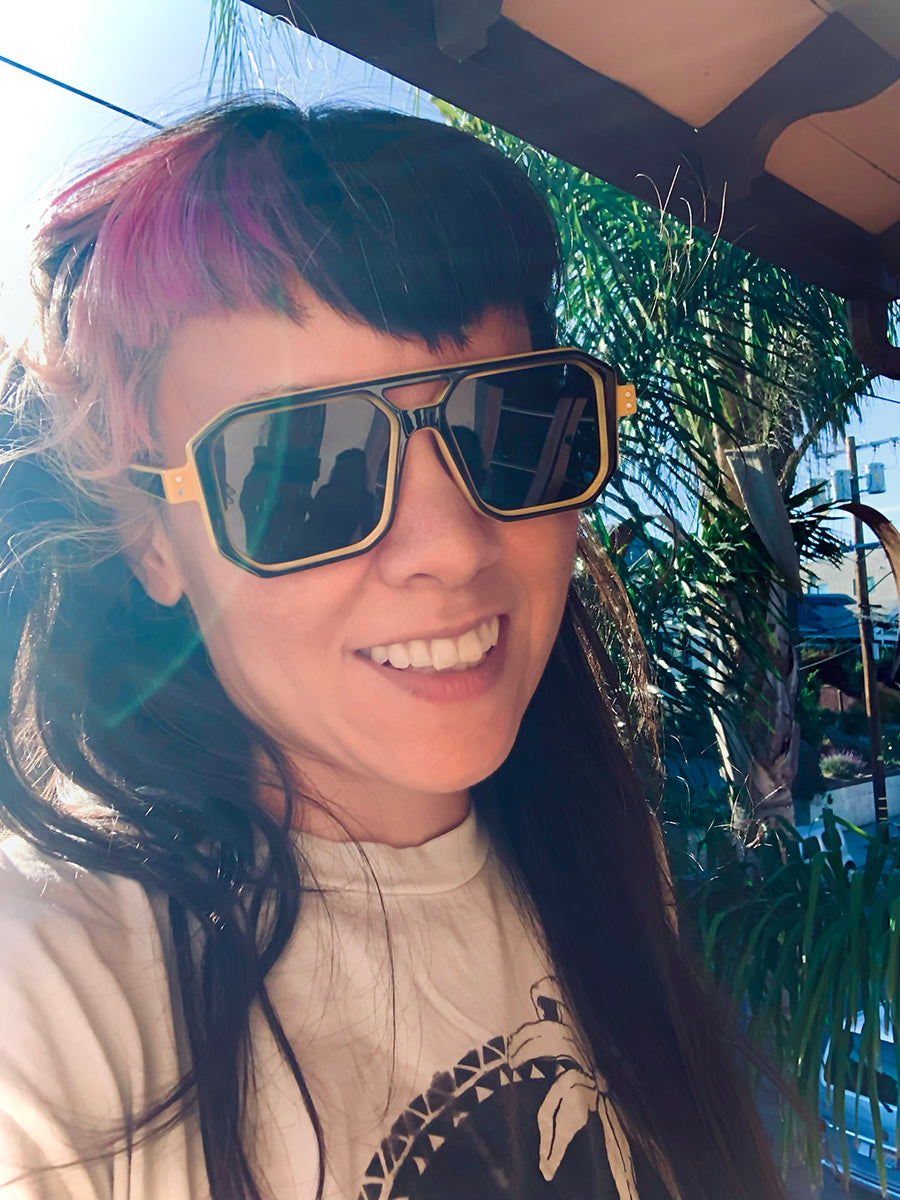 Flicker Suglasses in Black/Amber