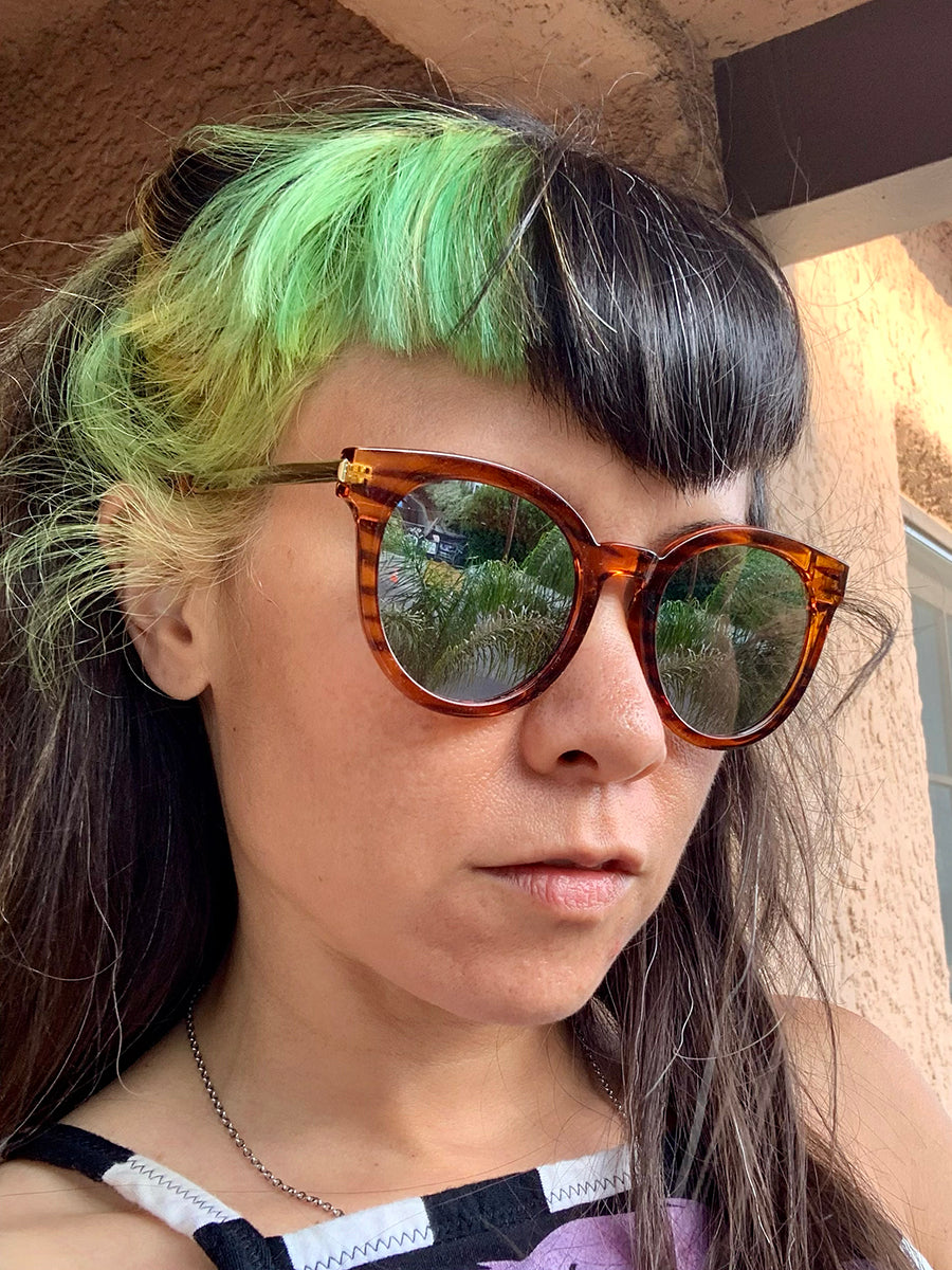 Hi There Sunglasses in Tortoise Stripe
