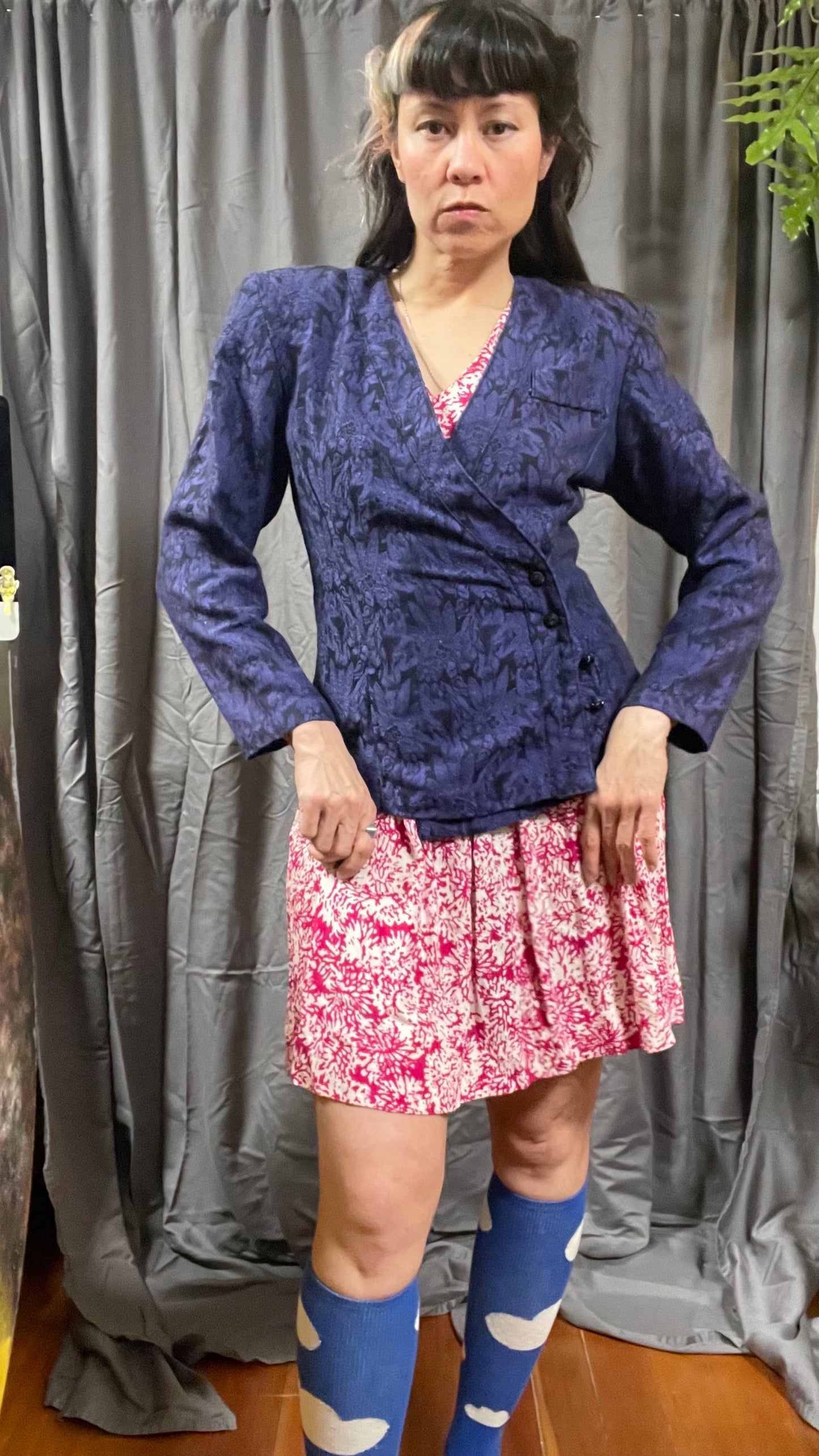 All That Jazz Eighties/Nineties Purple Jacquard Jacket