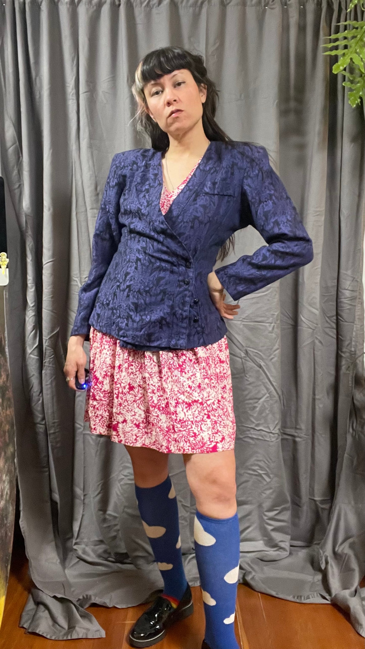 All That Jazz Eighties/Nineties Purple Jacquard Jacket