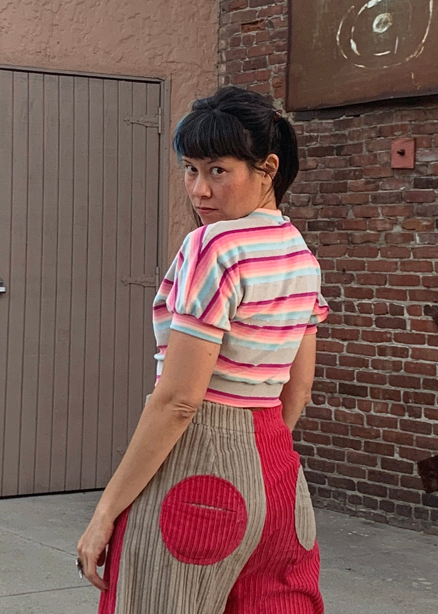 Holis Corduroy Trousers in Magneta
