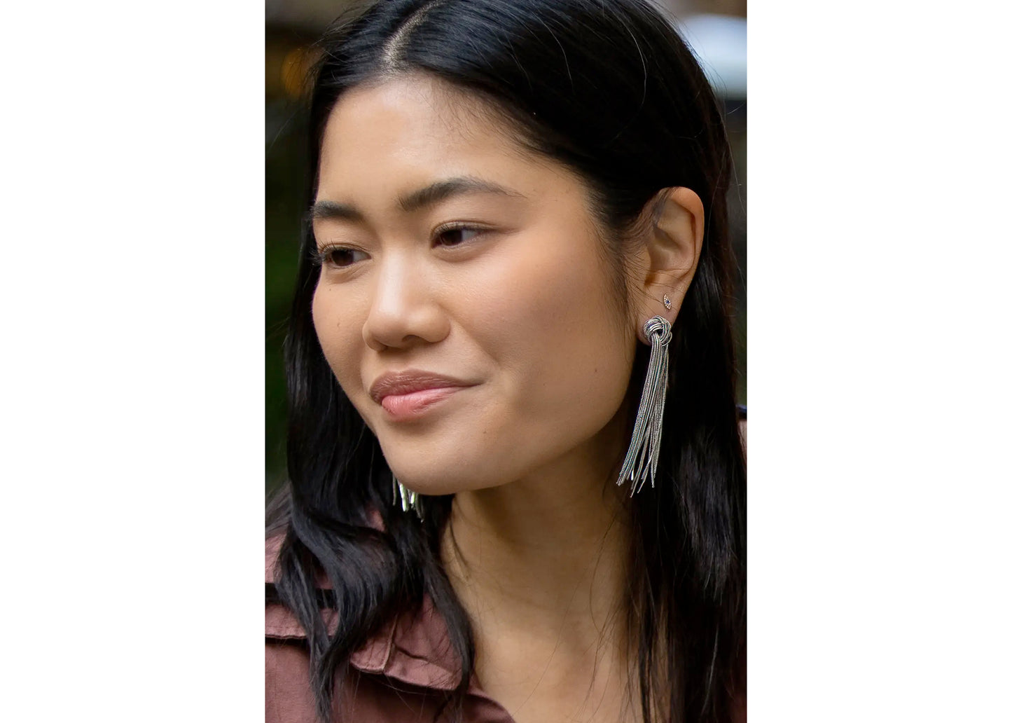 Knot To Be Earrings in Rhodium Silver