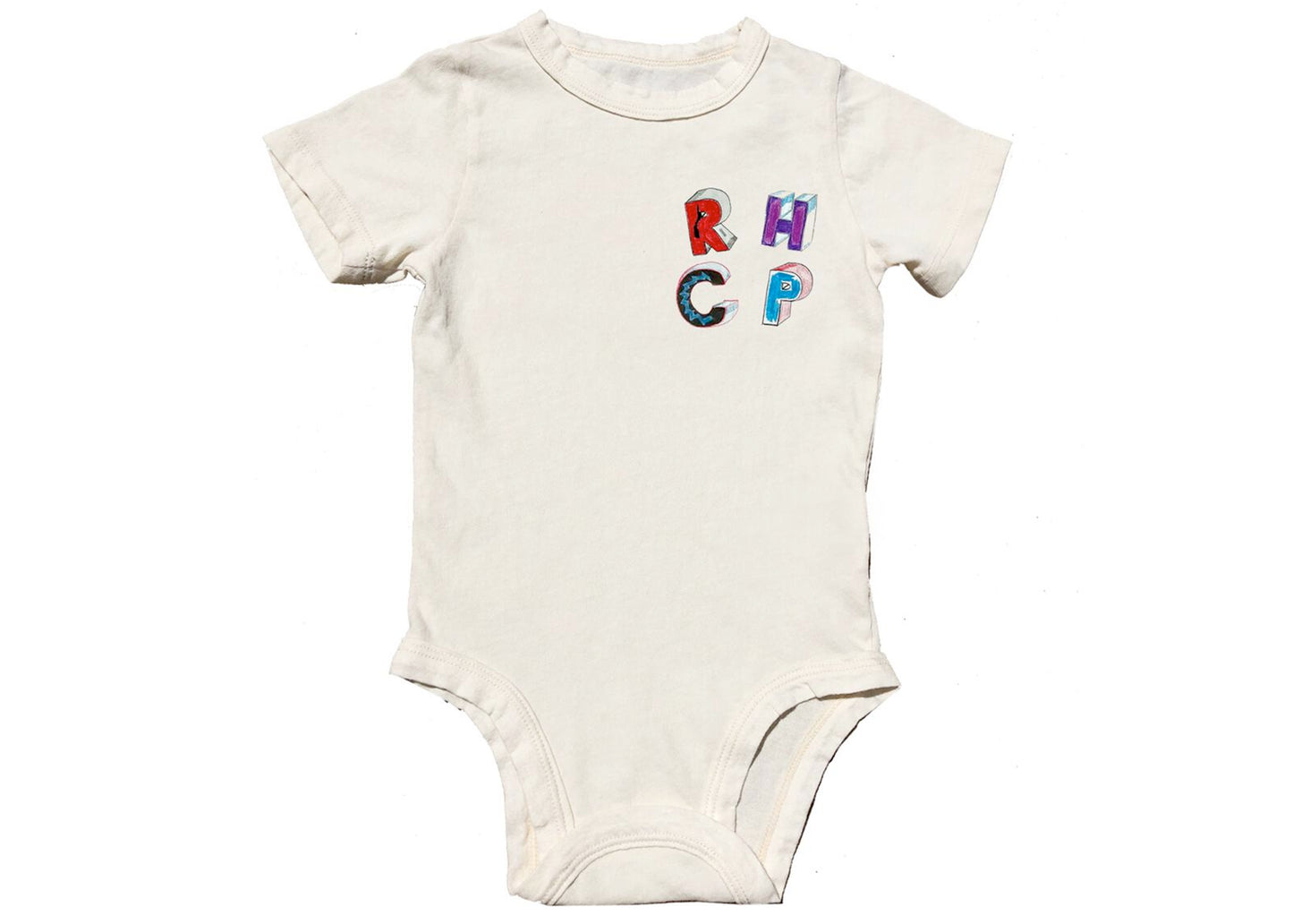Red Hot Chili Peppers Block Letters Baby Onesie