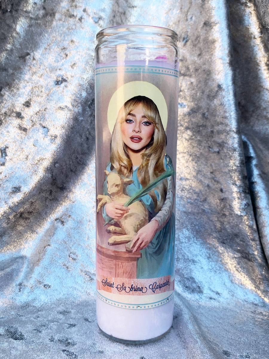 Saint Sabrina with Lamb Altar Candle
