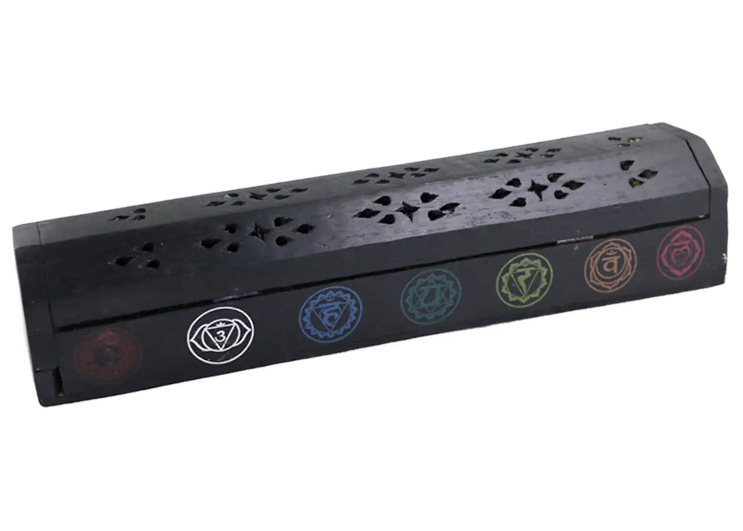 Seven Chakras Wooden Incense Coffin Box