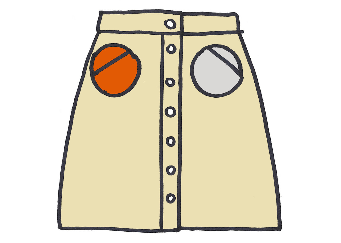 Holis Corduroy Skirt in Wonder Wheat (Made to Order)