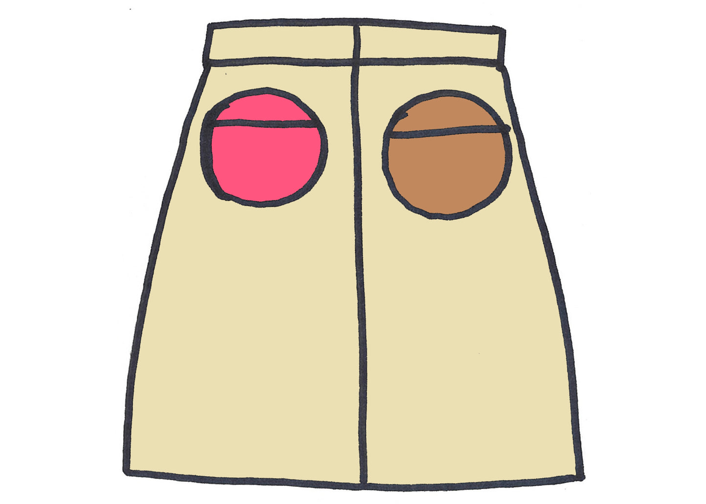 Holis Corduroy Skirt in Wonder Wheat (Made to Order)