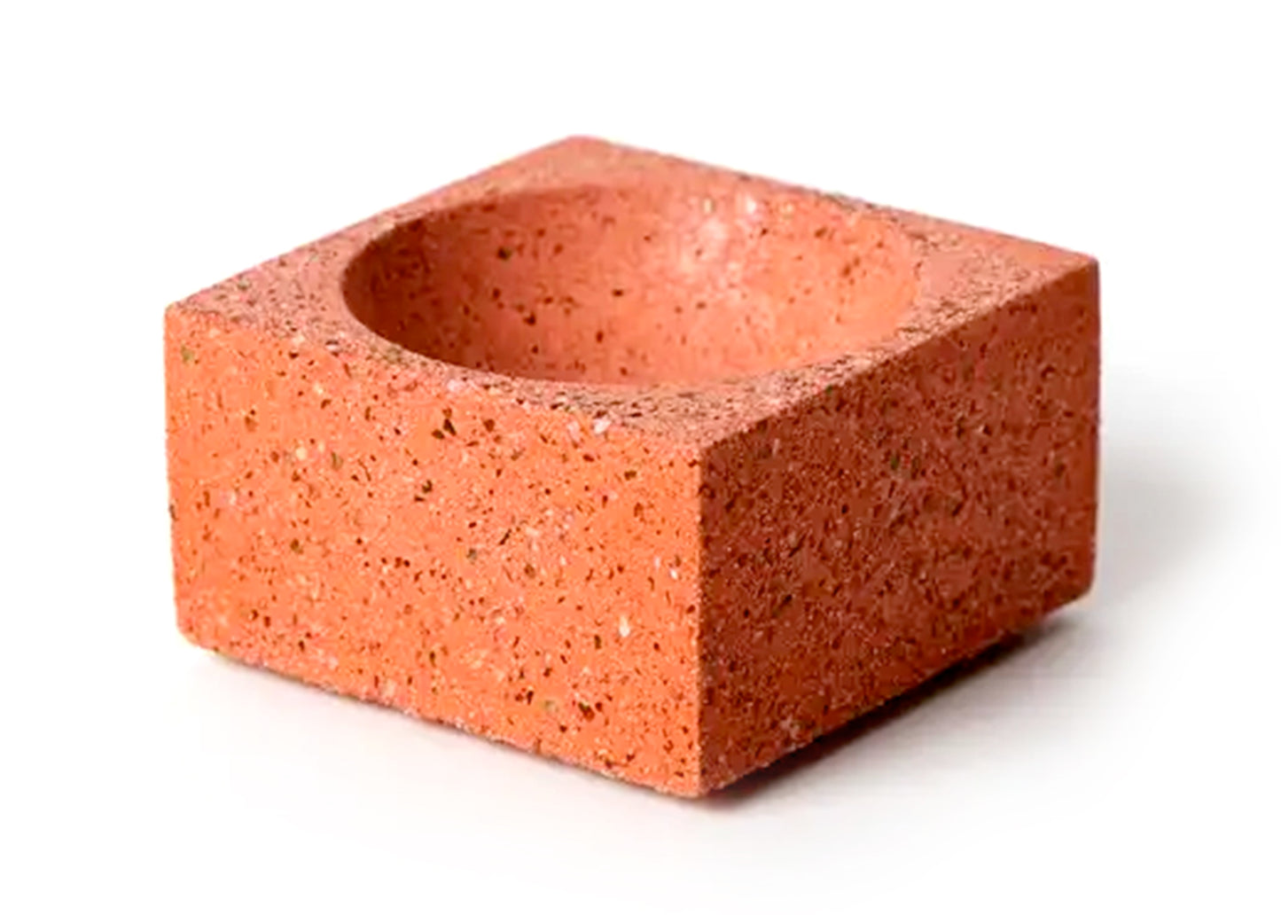 Square Incense Holder in Coral Terrazzo