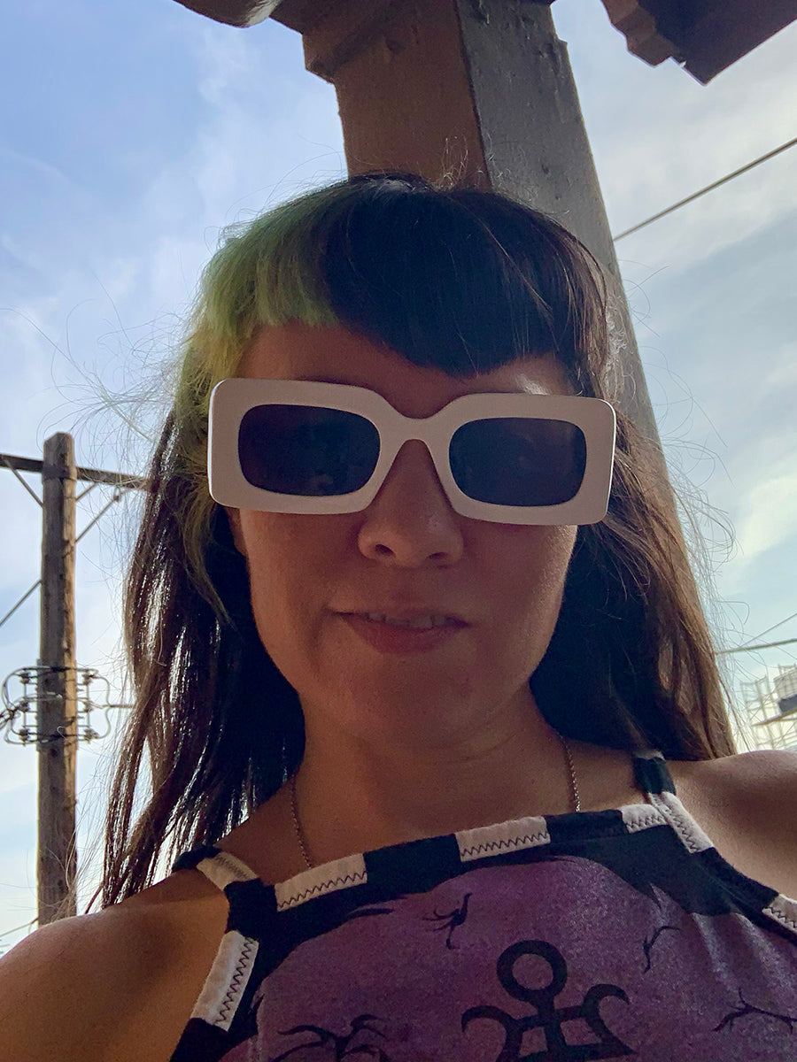 TV Sunglasses in White