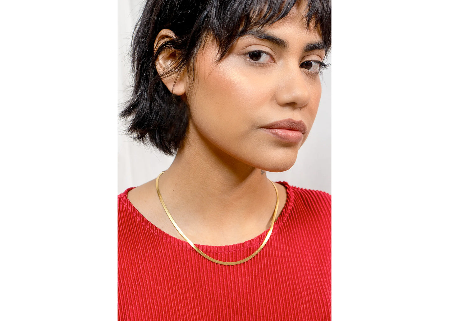 Zoe Snake Chain Necklace in Gold