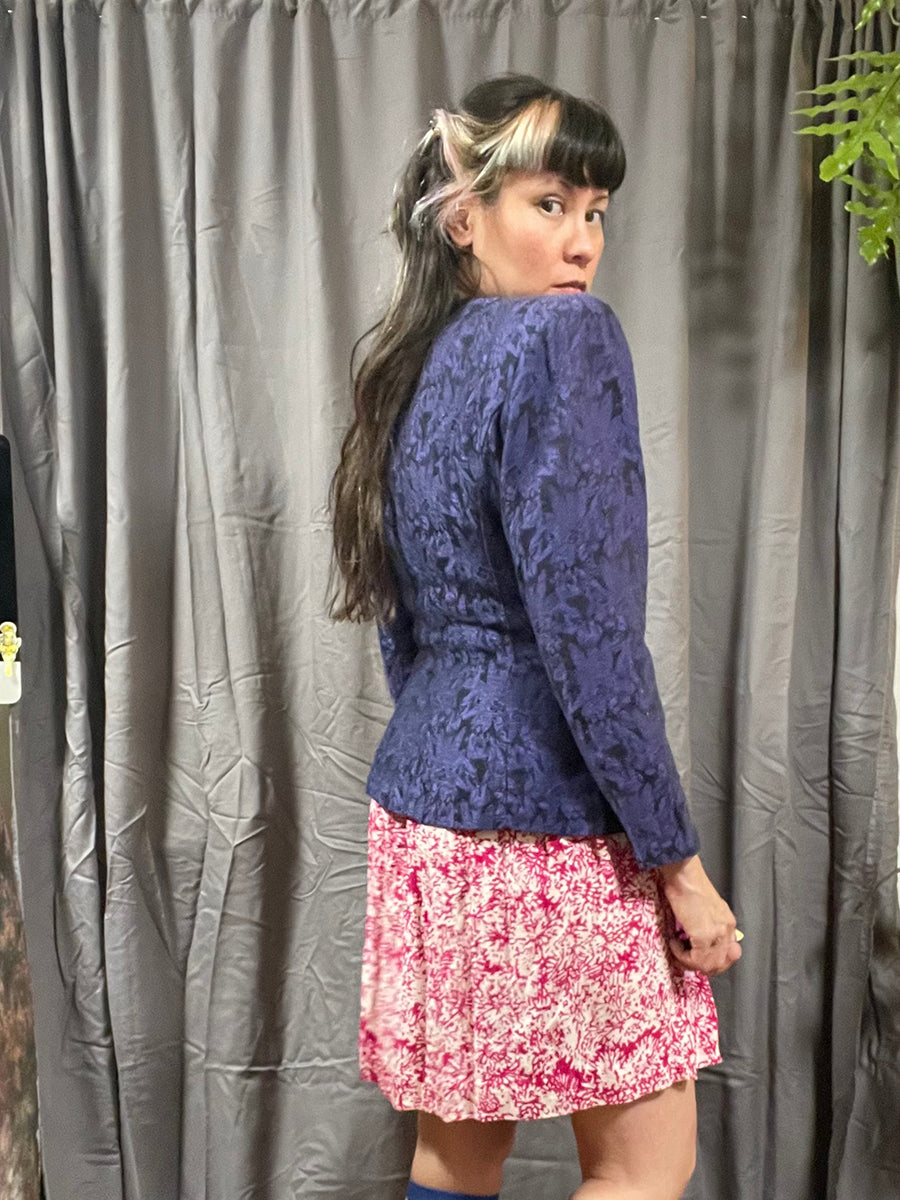 All That Jazz Eighties/Nineties Purple Jacquard Jacket