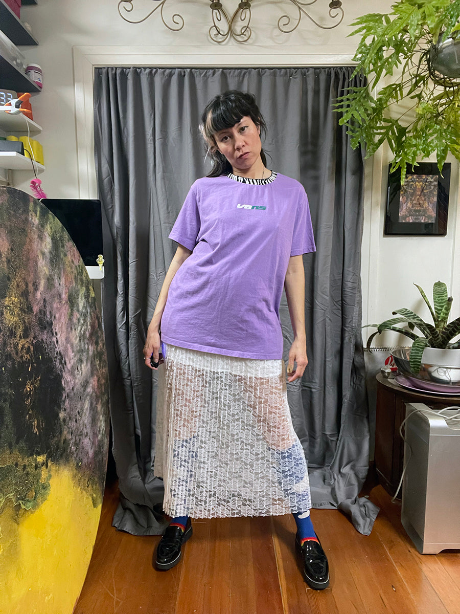Vans Retro ‘80s Purple Tee with Zebra Collar