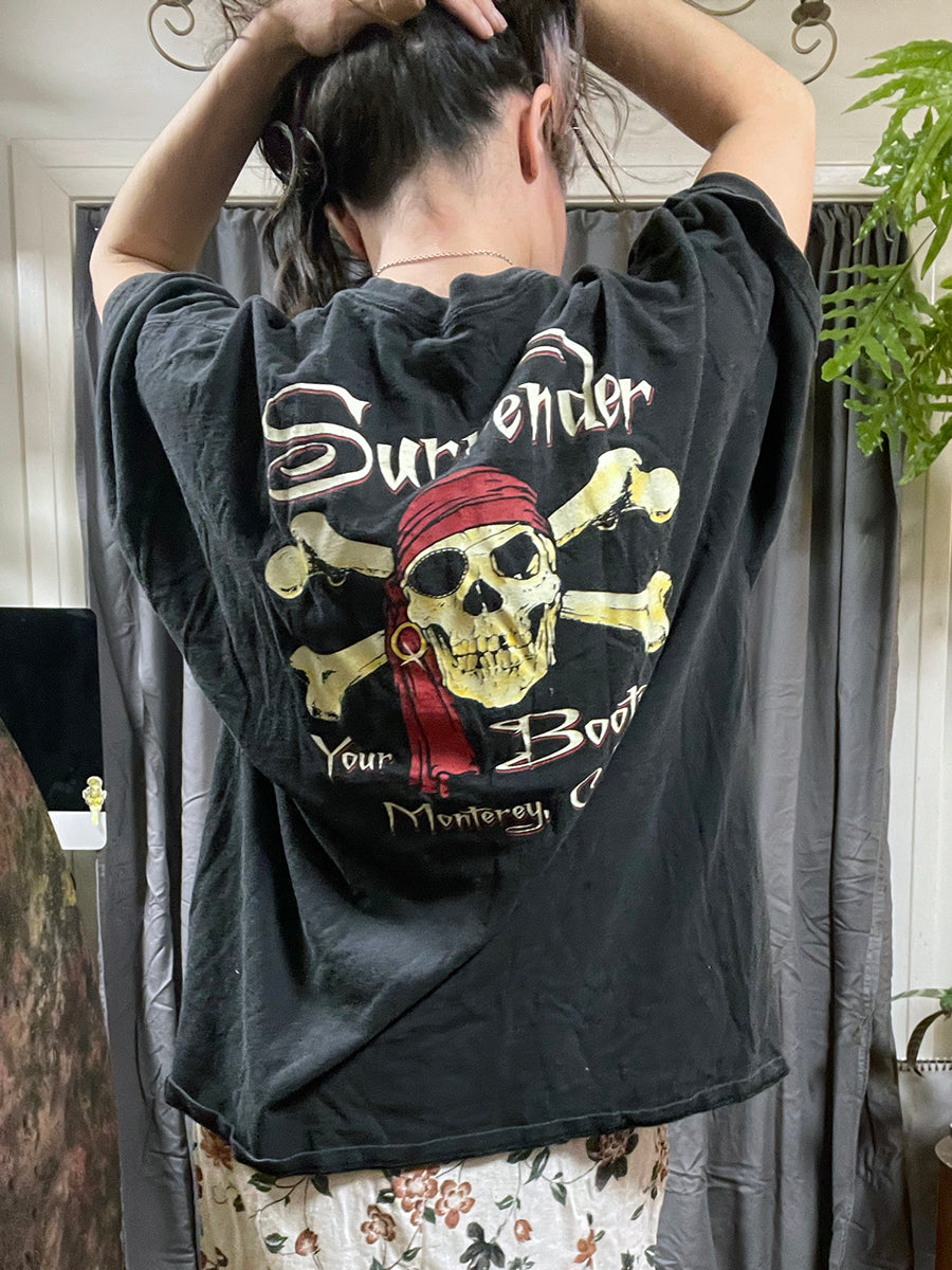 Vintage Monterey, CA “Surrender Your Booty” Skull & Crossbones Tee