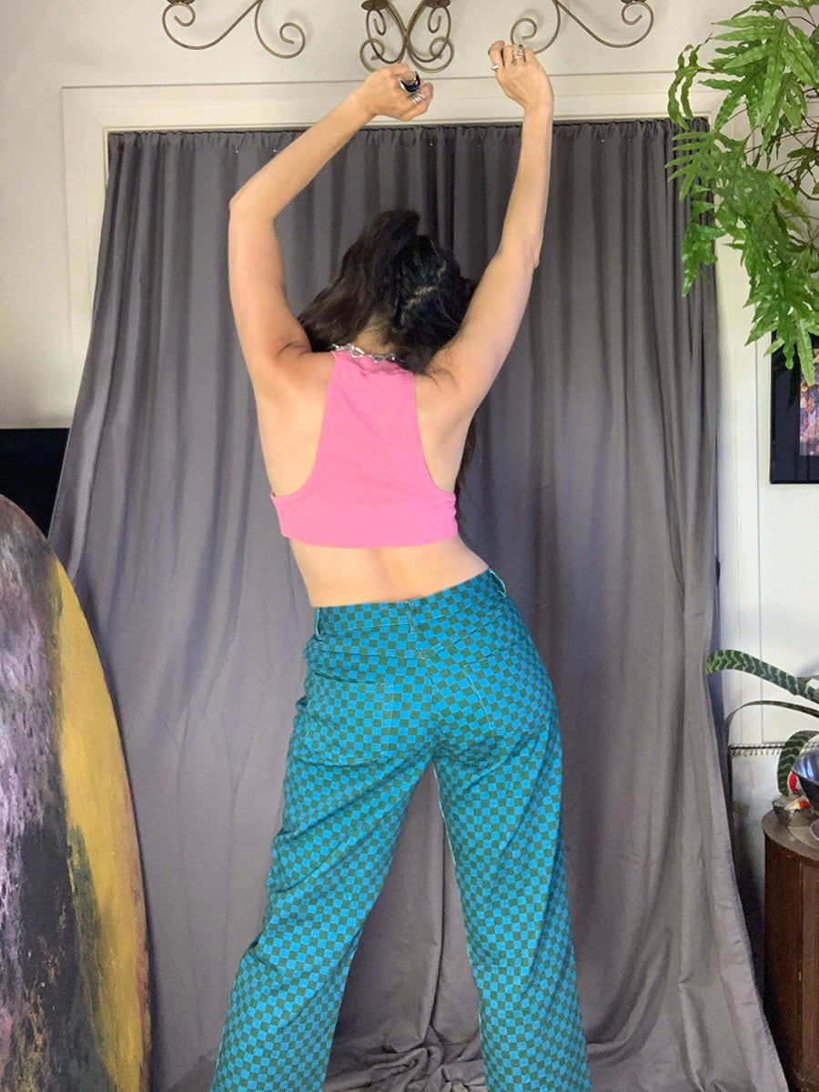 Zara Pink Triangle Crop Tank