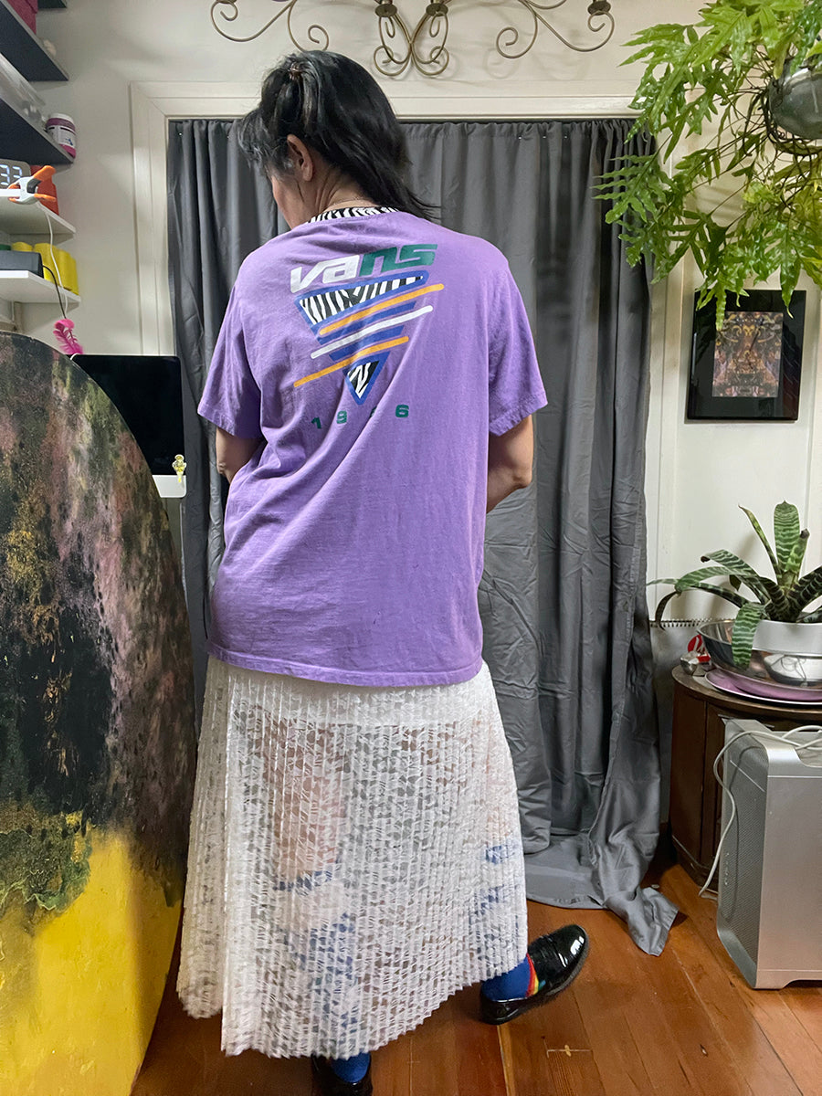 Vans Retro ‘80s Purple Tee with Zebra Collar