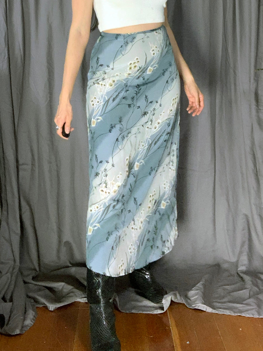 Hana Vintage 1990s Floral Maxi Skirt