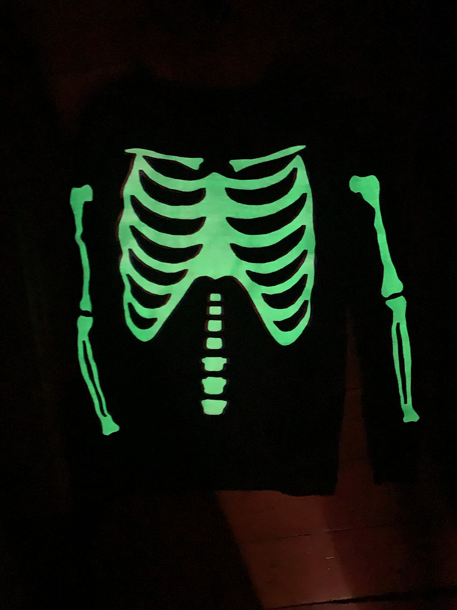 Gap Kids Organic Cotton Glow in the Dark 3D Skeleton Tee