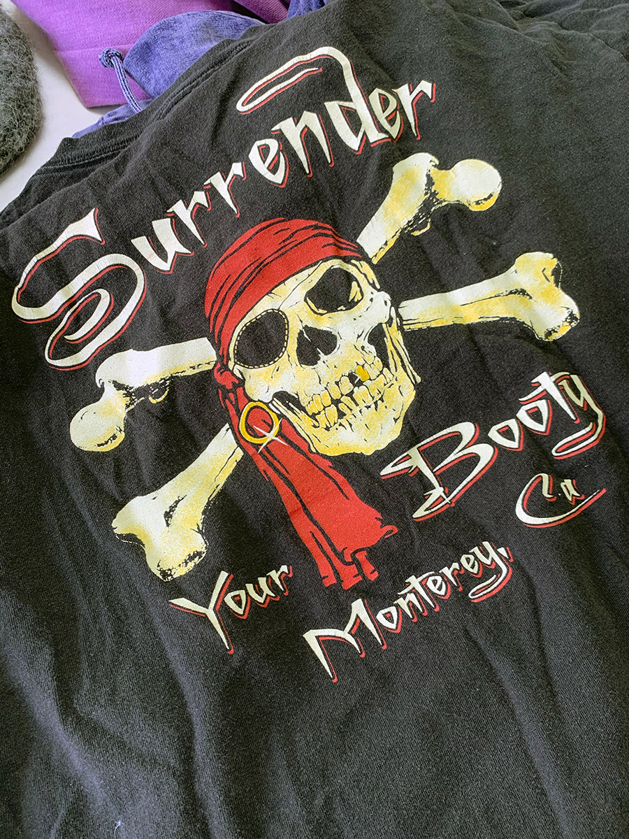 Vintage Monterey, CA “Surrender Your Booty” Skull & Crossbones Tee