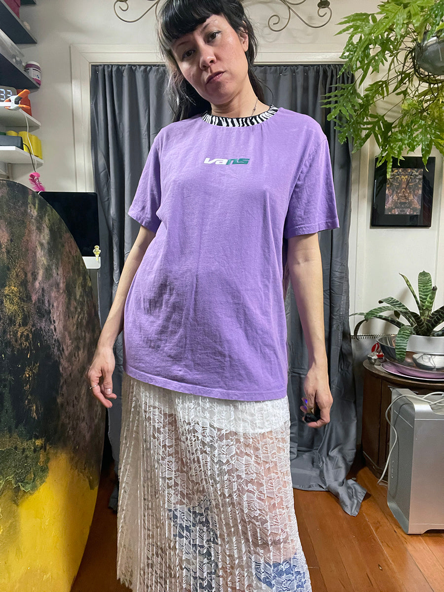 Vans Retro ‘80s Purple Tee with Zebra Collar