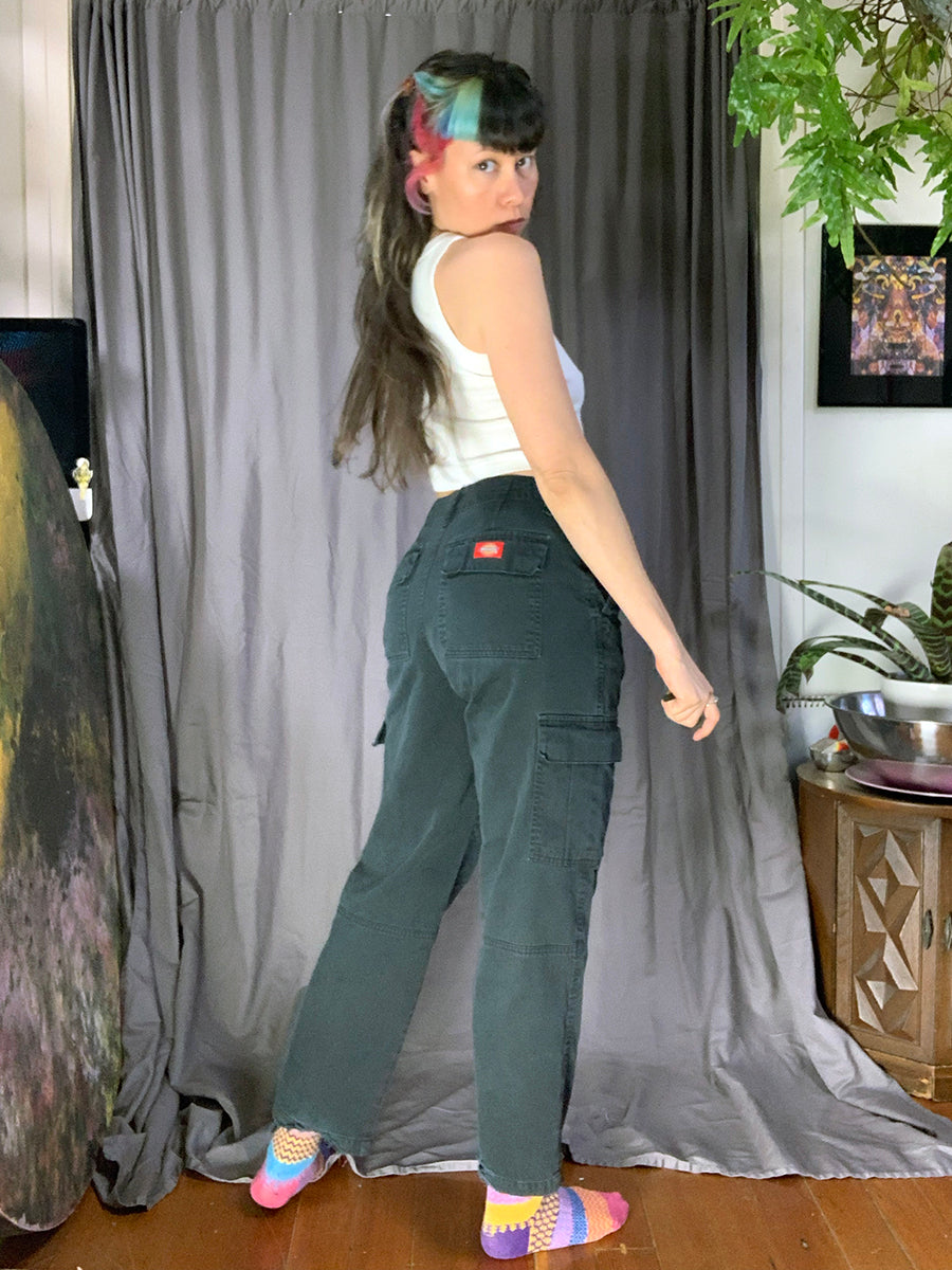 Dickies Girl Faded Black Workwear Cargo Pants
