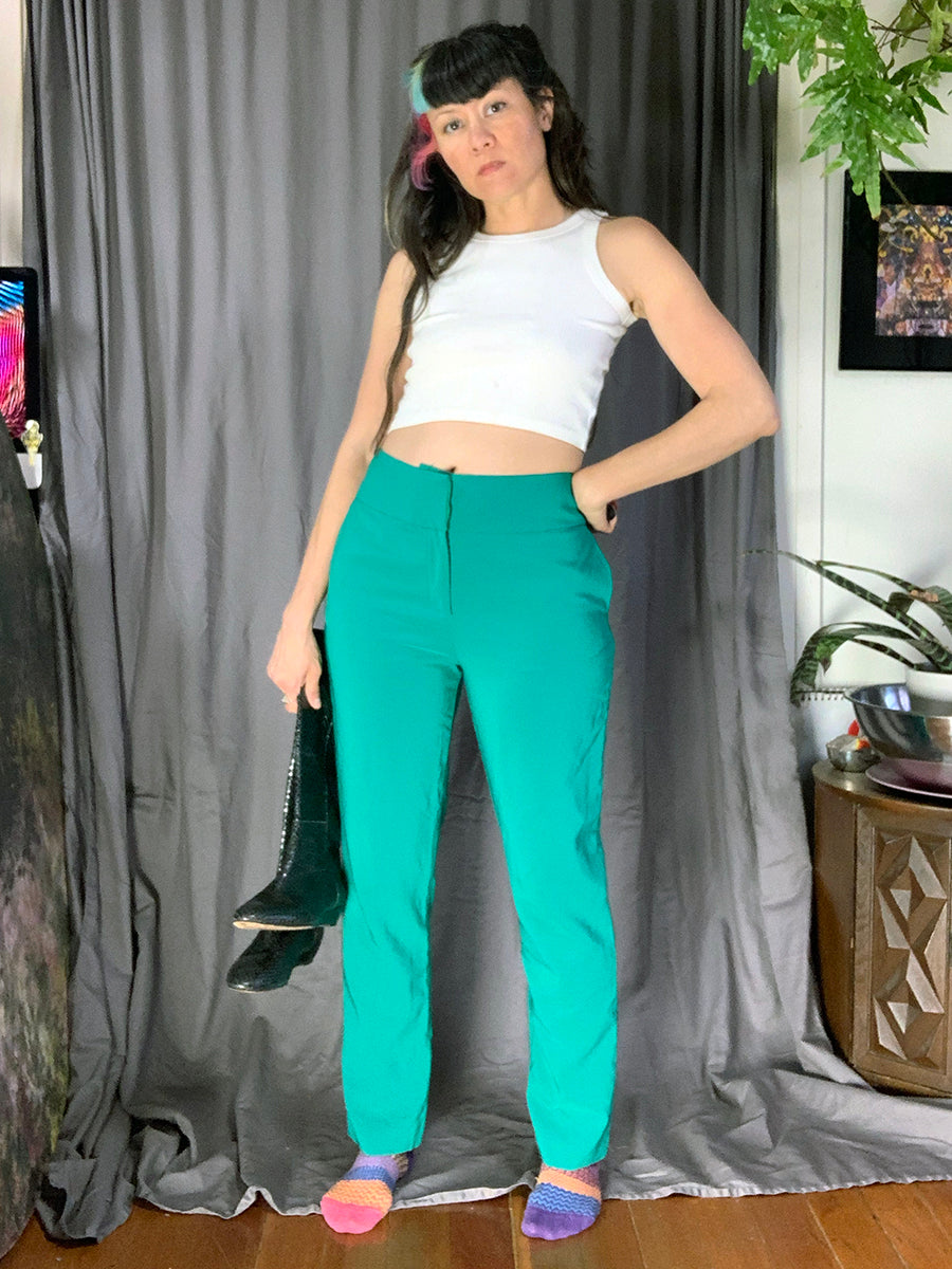 Chrissy Teigen x Revolve Green Tapered Trousers