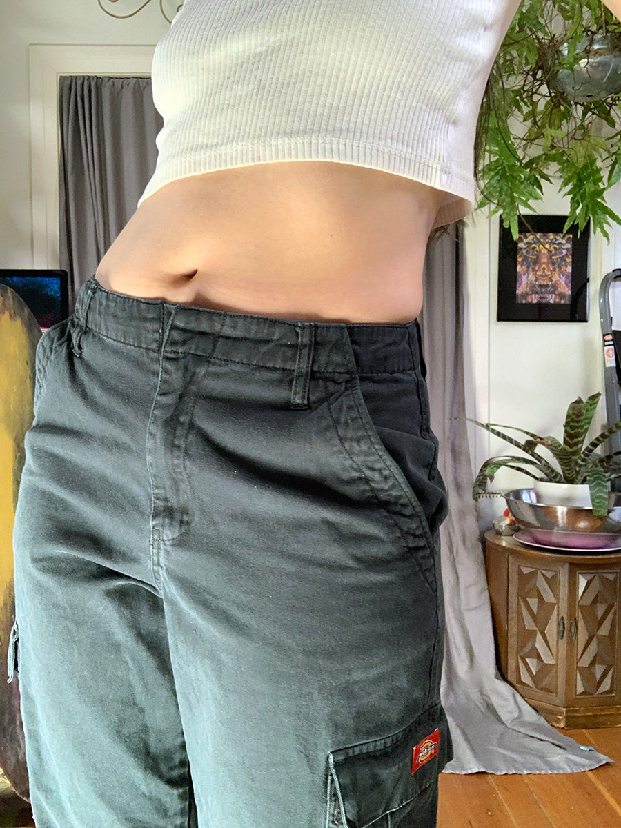 Dickies Girl Faded Black Workwear Cargo Pants