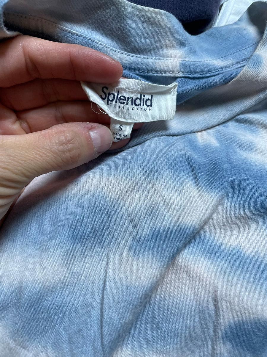 Splendid Collection Lived-in Blue Gray Pink Dyed Tee