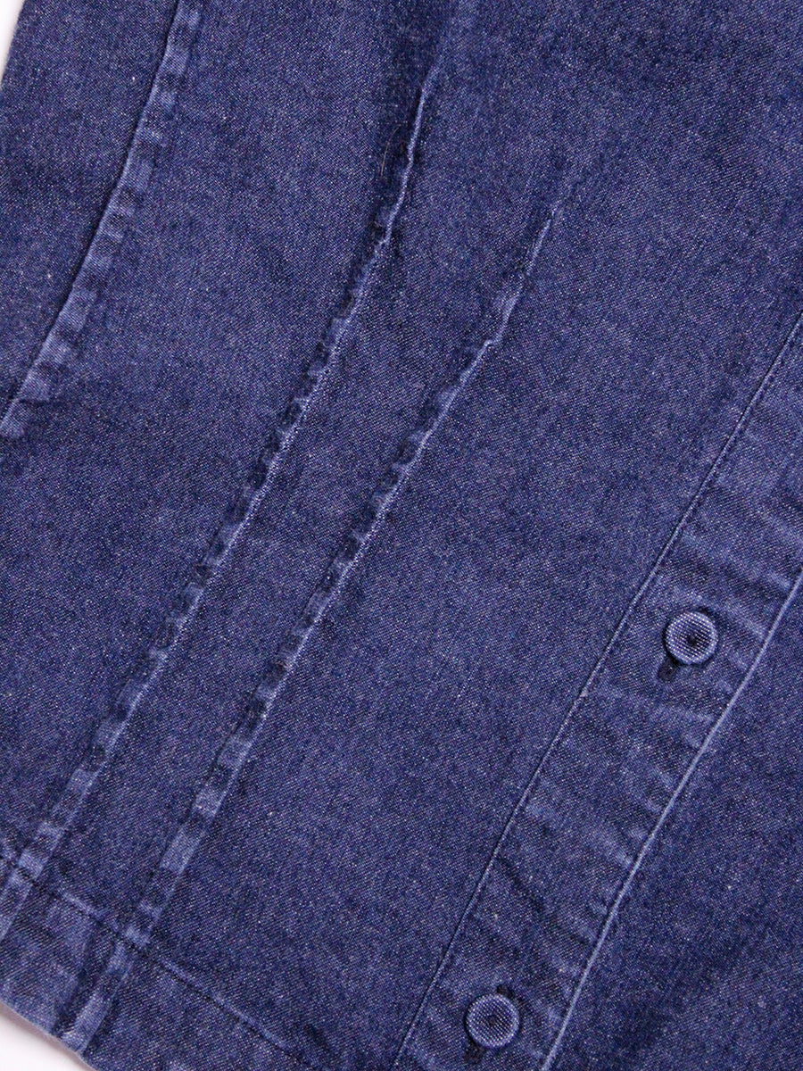 DKNY Dark Denim Button Up Shell Top
