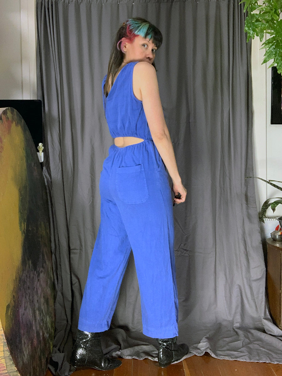 Universal Thread Cobalt Blue Linen Jumpsuit