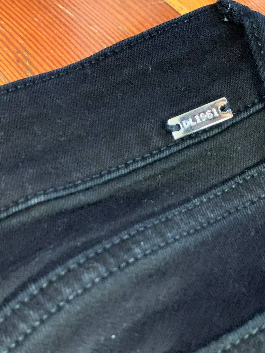 DL1961 JAxDL No. 3 Instasculpt Skinny Black Jeans with Zippers