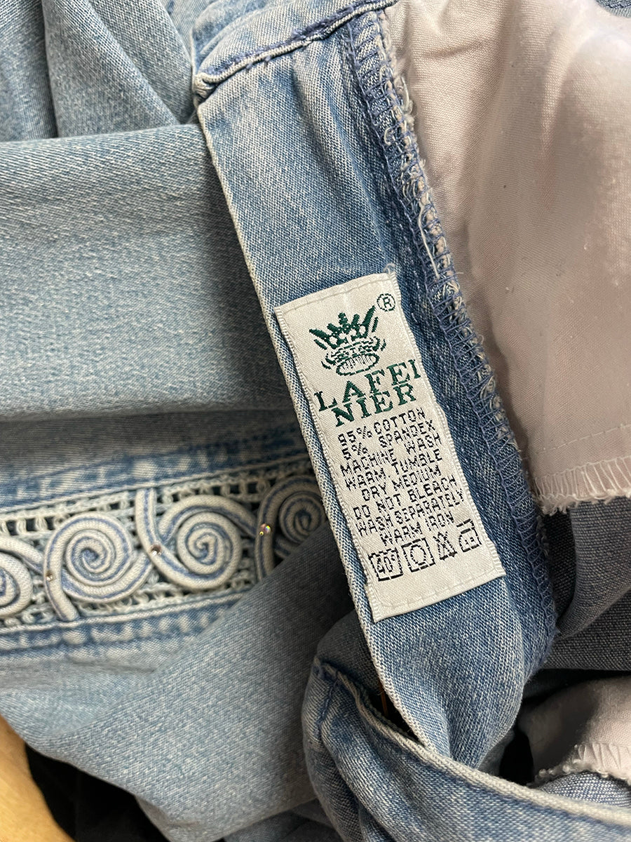 Lafei Nier Jeans Retro Embellished Jeans