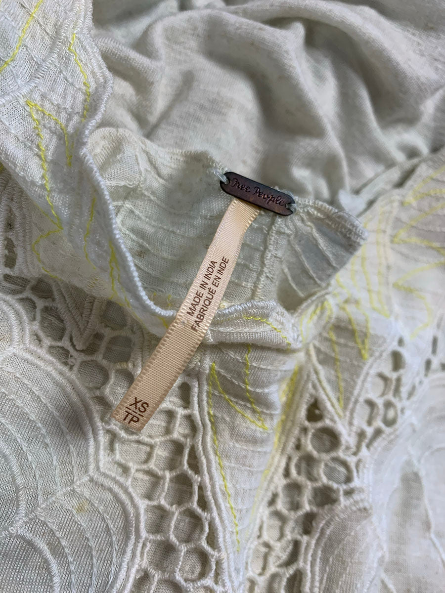 Free People Linen Blend Shell Tee