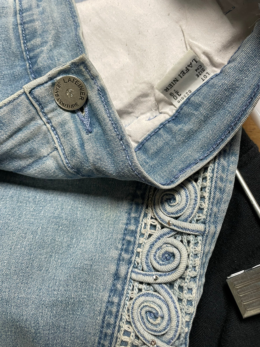 Lafei Nier Jeans Retro Embellished Jeans