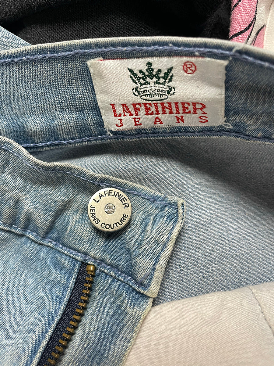 Lafei Nier Jeans Retro Embellished Jeans