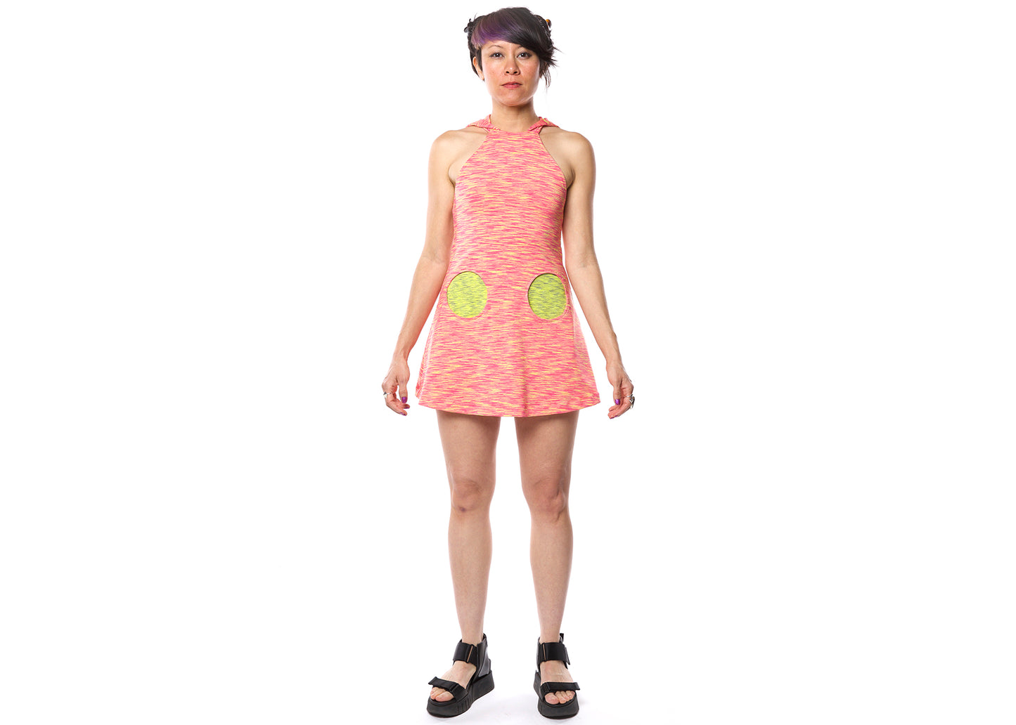 Spaceracer Dress in Hypercoral