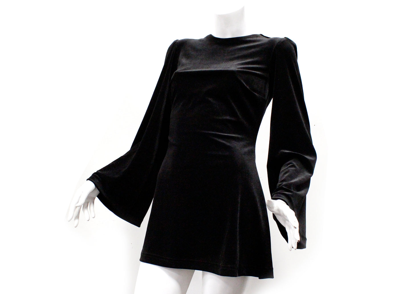 Witchy Dress in Black Velvet (Made to Order)