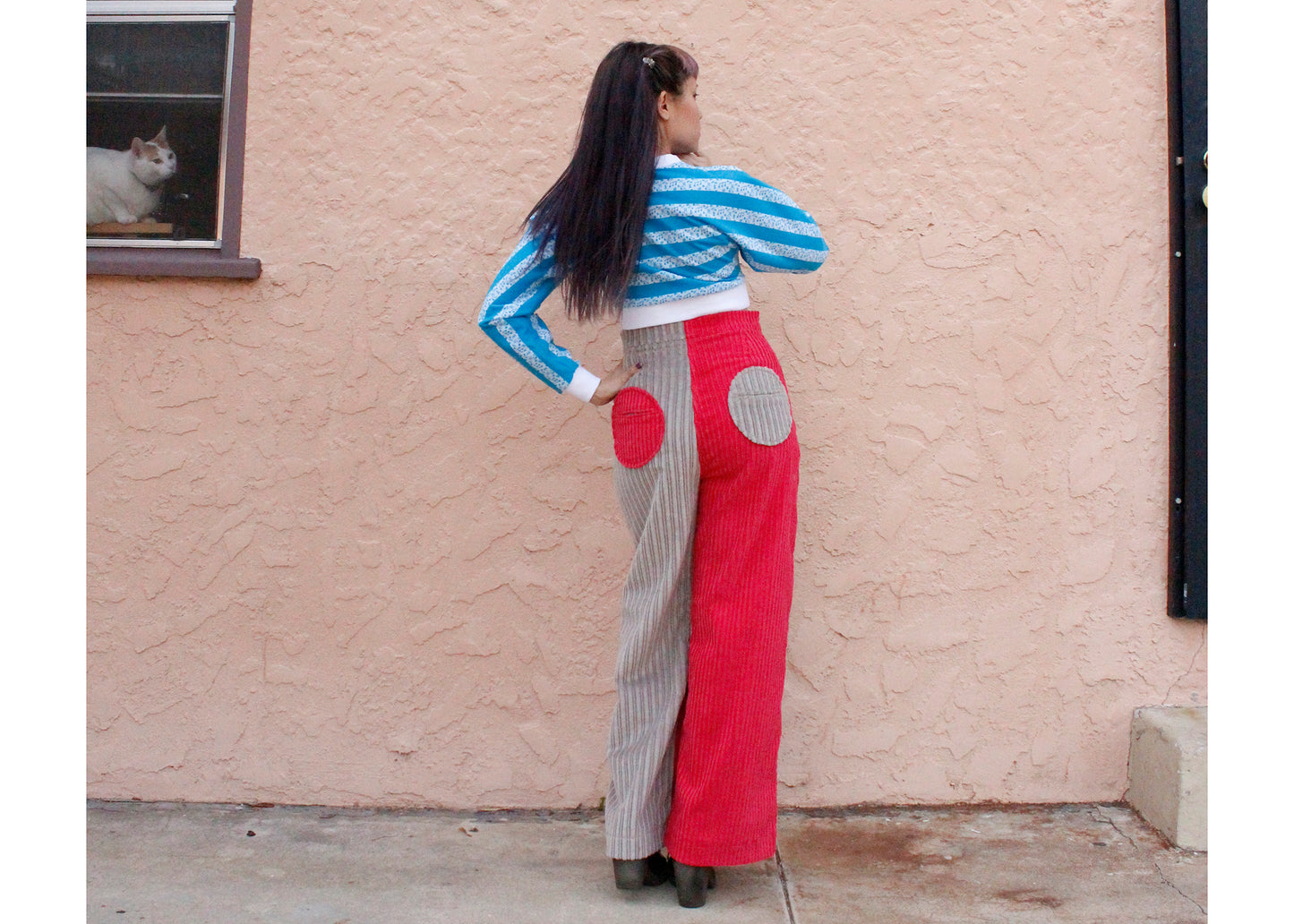 Praxis Long Sleeve Top In Blue Music Stripe