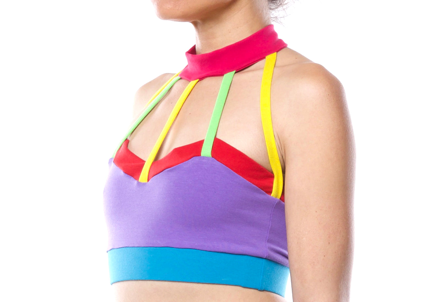 Five Point Halter Top in Lavender Elevation