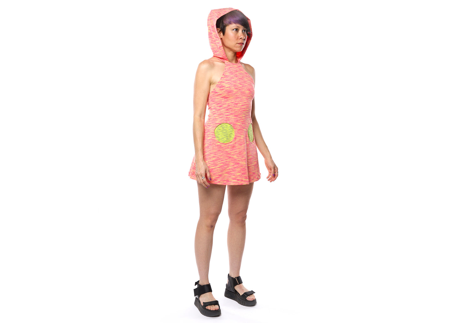 Spaceracer Dress in Hypercoral