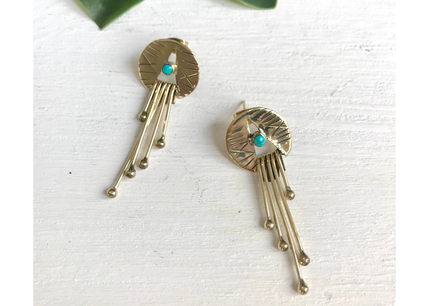 A-Frame Fringe Stud Earrings