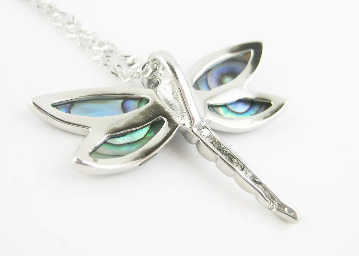 Abalone Dragonfly Necklace
