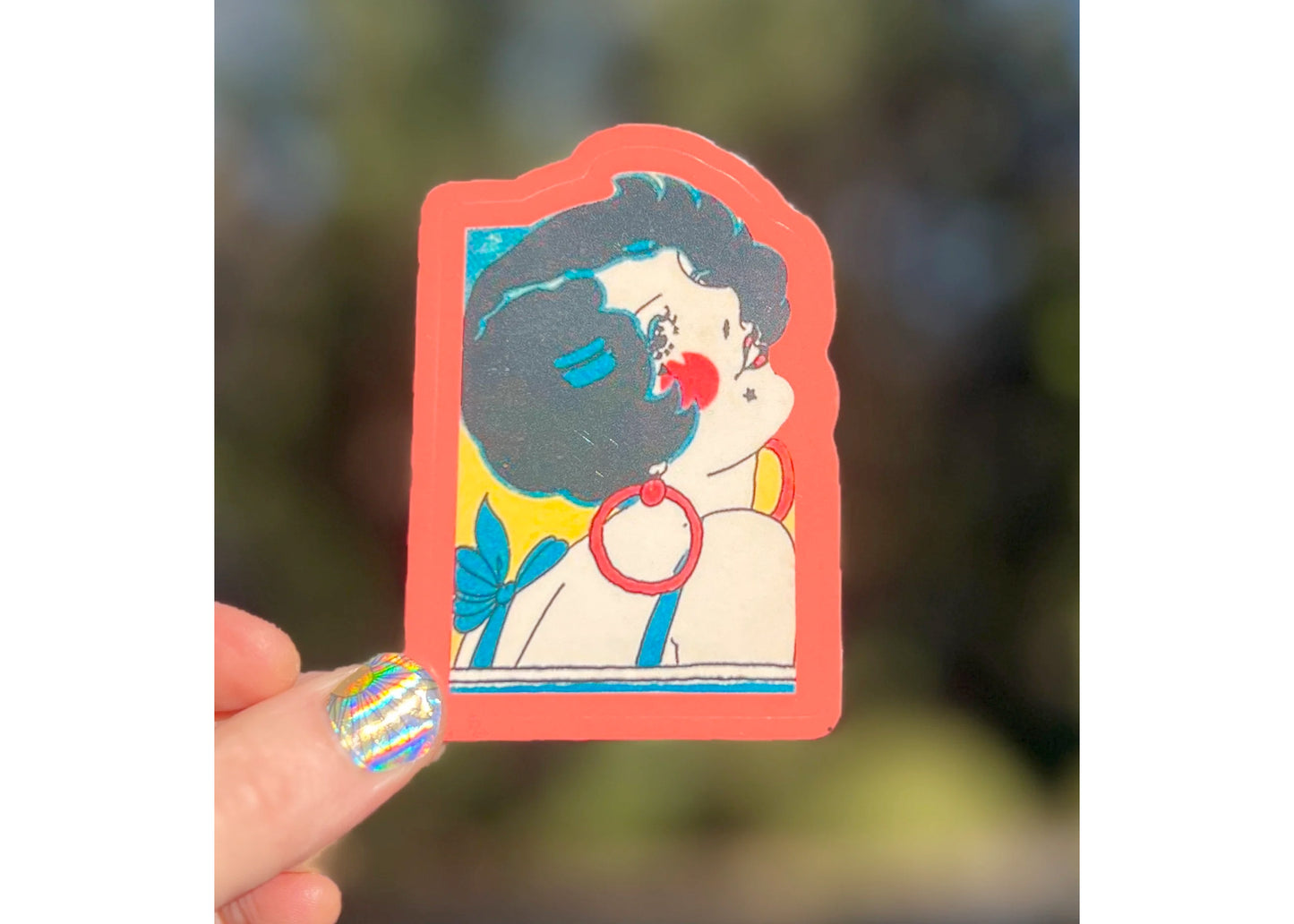 Art Deco New Wave Babe Sticker