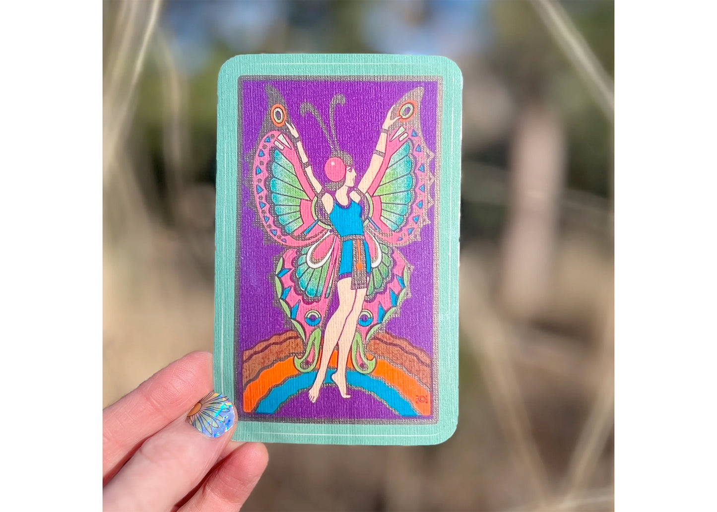 Art Nouveau Butterfly Dancer Sticker